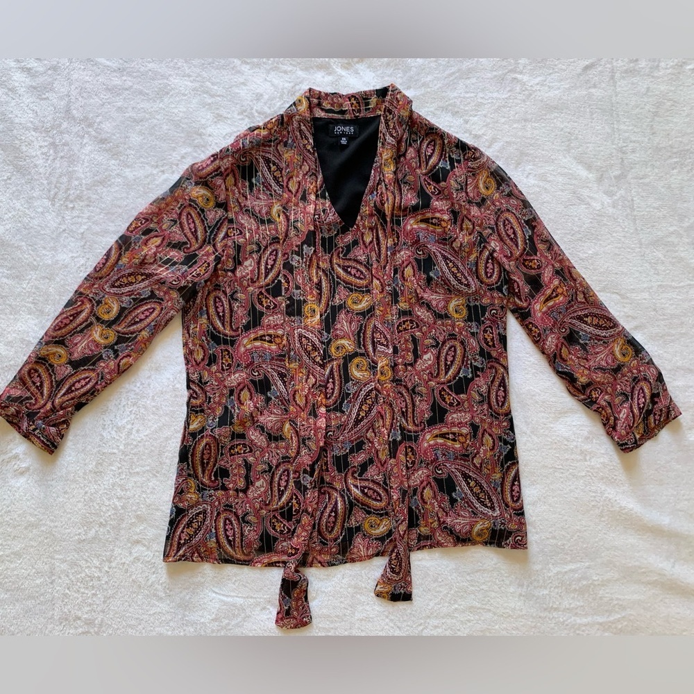 Jones New York Multicolor Paisley Blouse